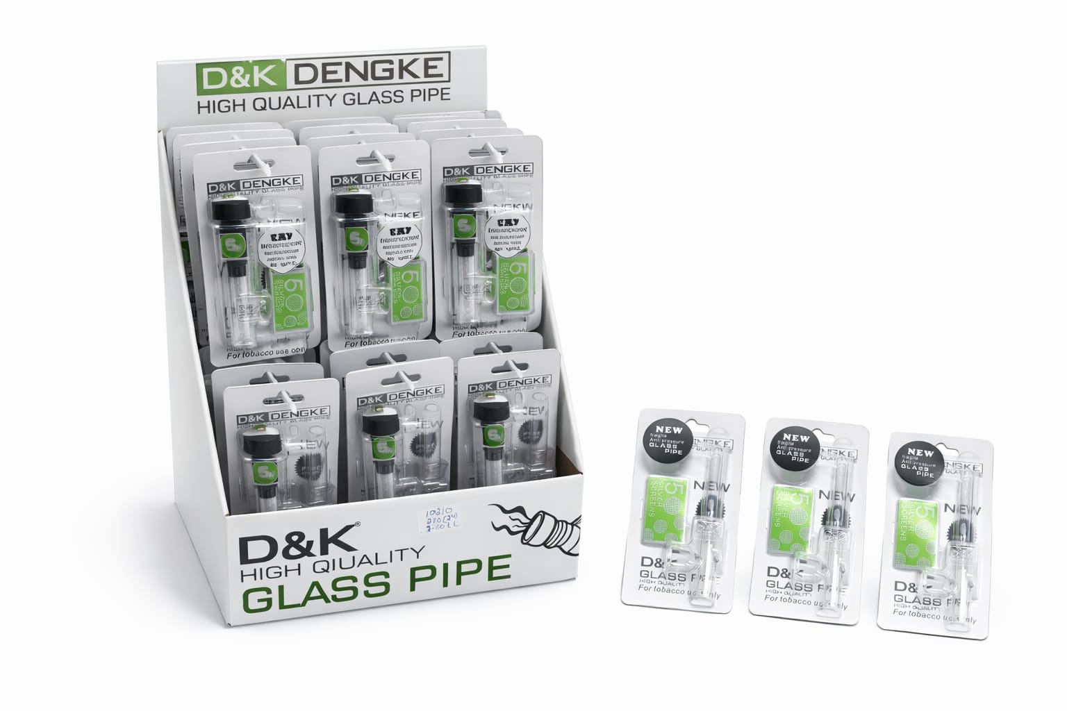 D&K Glaspfeife im Blister Standard